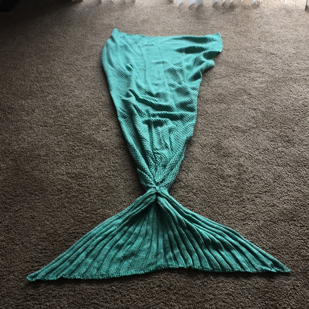 Adult aqua blue mermaid blanket